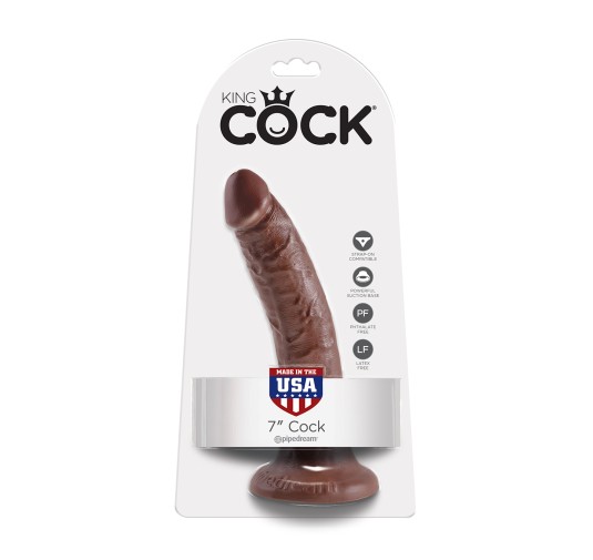 Dildo-cock 7 inch brown